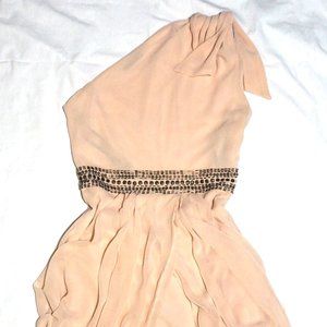 One Shoulder Cream Dress